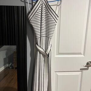 New White/Black Striped Dress